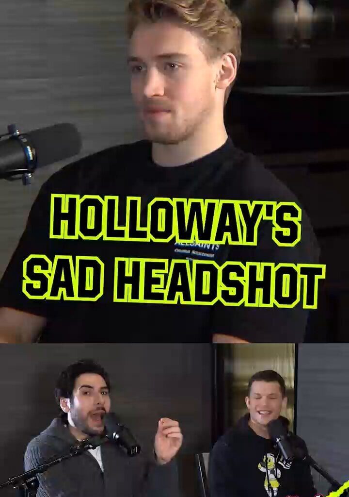 Dylan Holloway explains why he looks so miserable in his Blues headshot: "I'm not mad at all. I'm actually really happy."