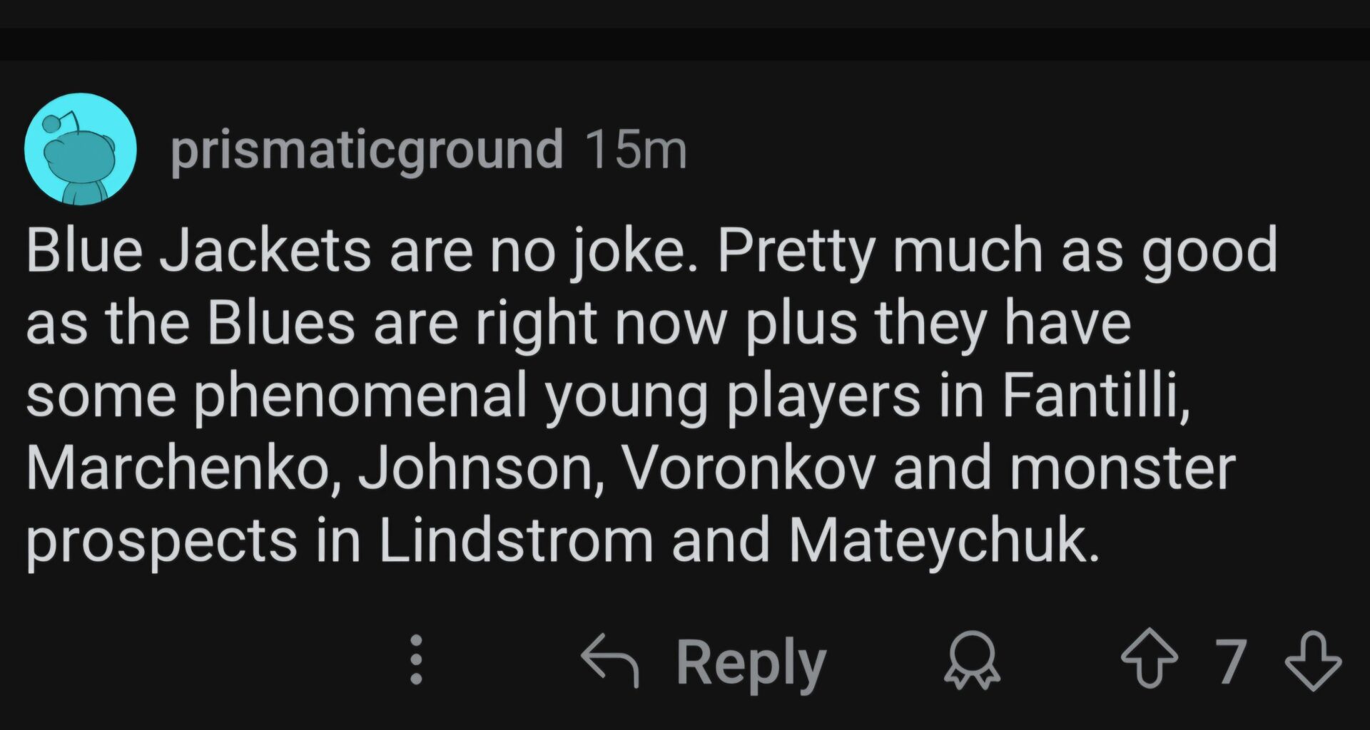 This was in the Blues GDT