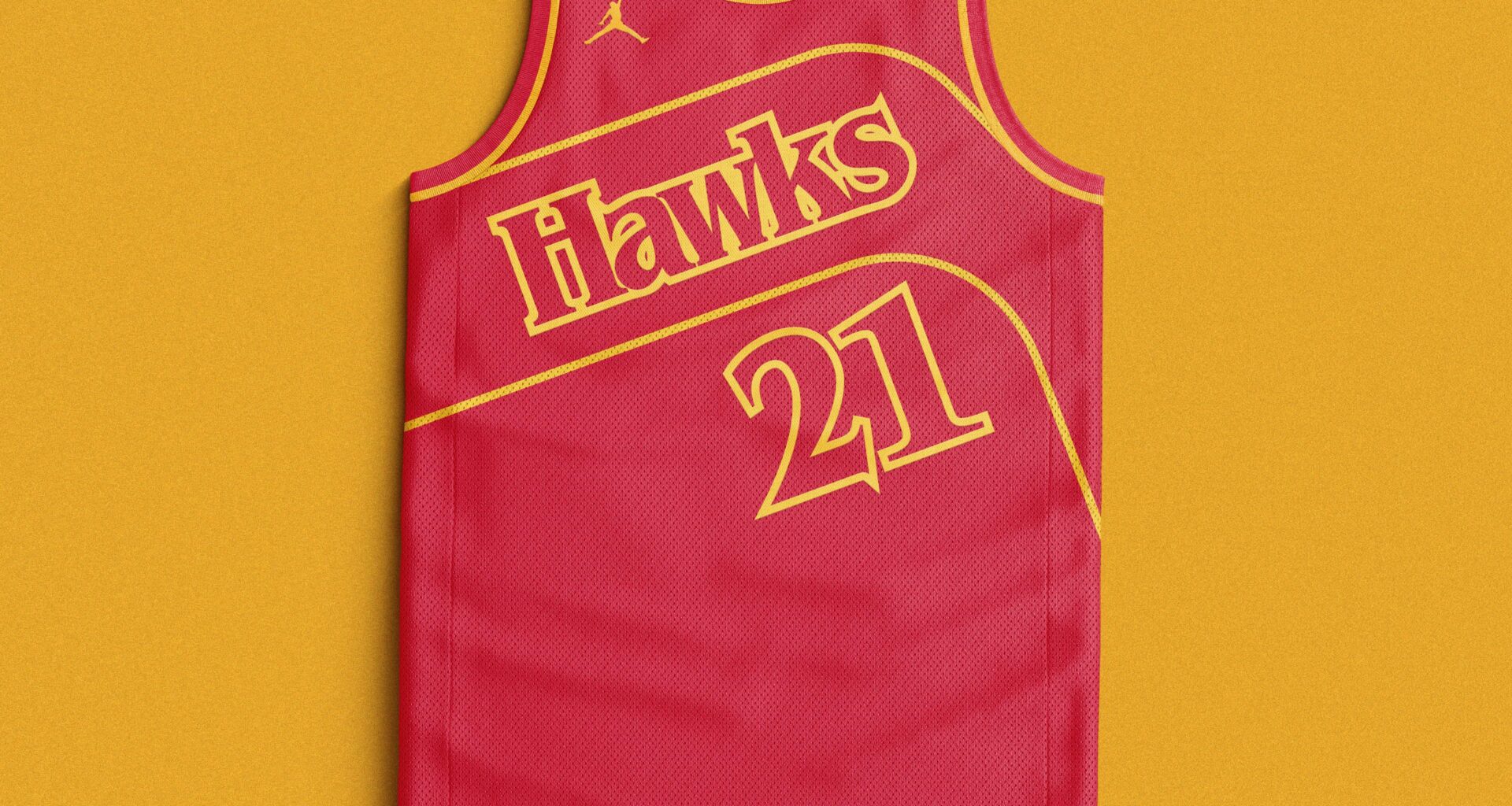 🏀🔴🟡⚪️ I design a new Atlanta Hawks jersey after every win this season: “Schematic”