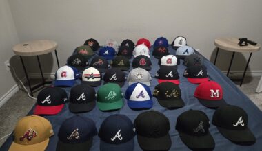 Hat Collection (so far). Gwinnett Stripers and Mississippi Braves hats count, right?