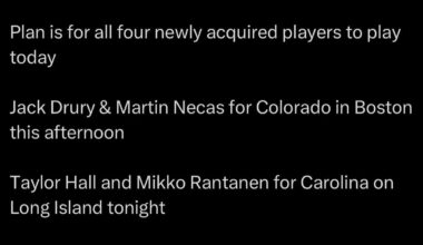 Count Hall and Rantanen for at least 1 each tonight