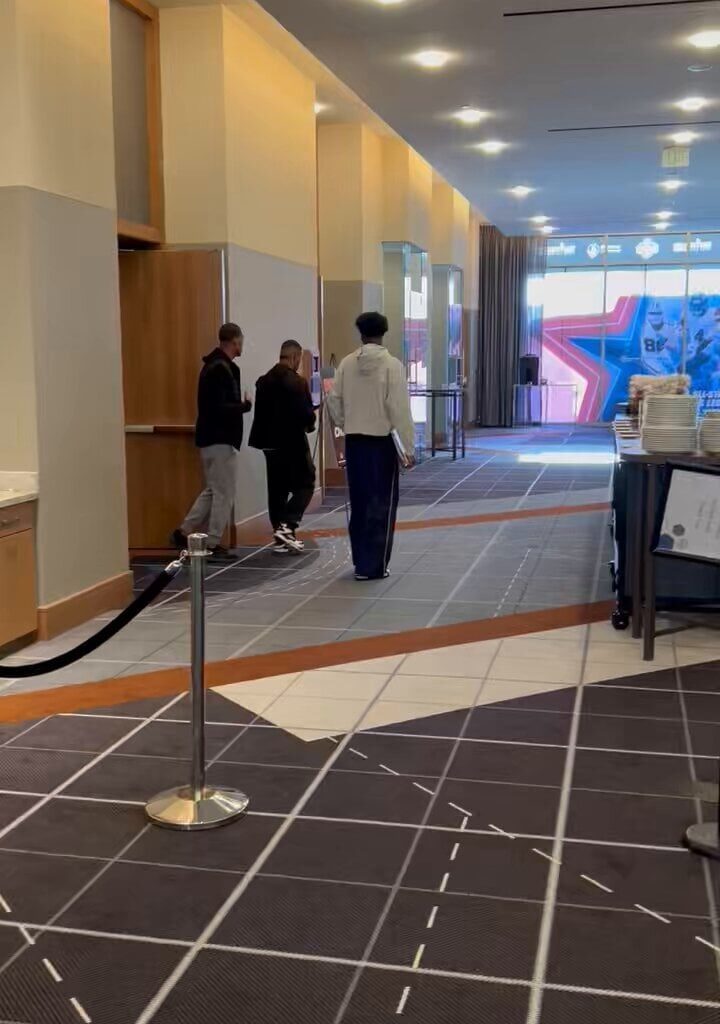 Shedeur Sanders after meeting with the #Titans brass. He made a good impression on them. They really like his personality, feel he’s very mature. Deion hit him on FaceTime during the meeting.