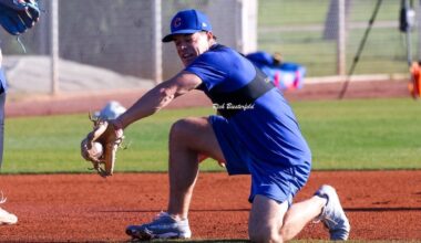 [Biesterfeld] The @Cubs Matt Shaw is in camp already and taking ground balls pretty much exclusively at 3rd base so far. The coaches from Team USA Premier 12 tourney talked about how good he looked at the position! #Cubs #CubsProspects @WatchMarquee