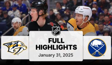 NHL Highlights | Predators vs. Sabres | January 31, 2025