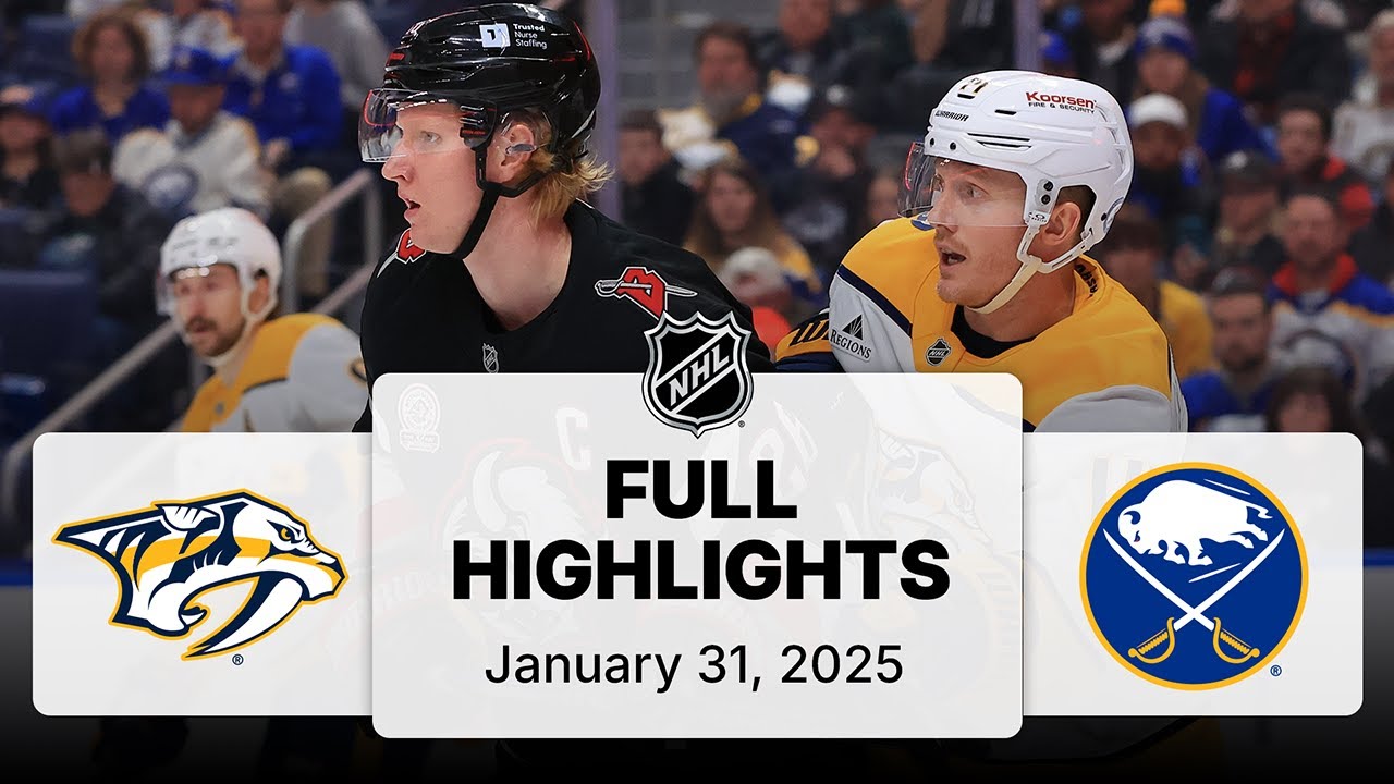 NHL Highlights | Predators vs. Sabres | January 31, 2025