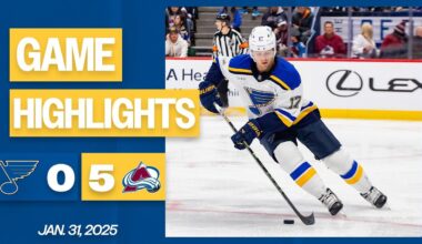 Game Highlights: Blues 0, Avalanche 5