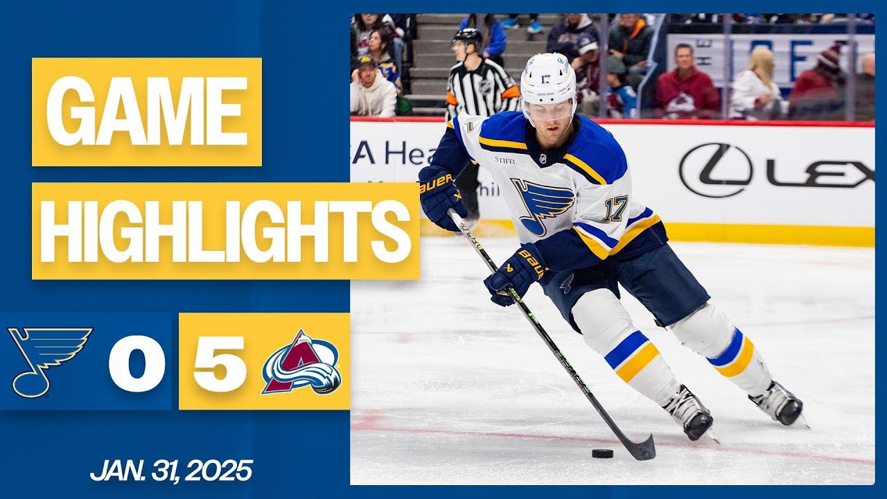 Game Highlights: Blues 0, Avalanche 5