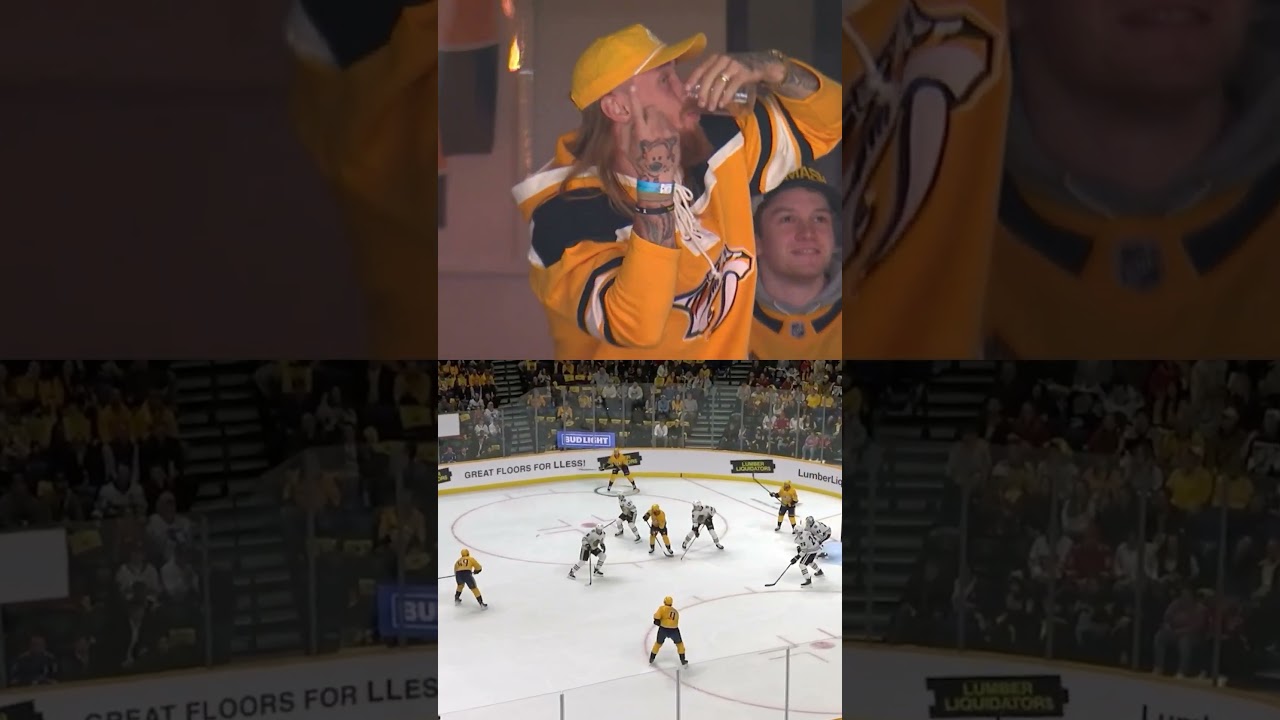 George Kittle with the assist of the century! #smashville #hockey #nashvillepredators #nhl