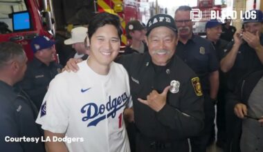 Los Angeles Fire Department Station 69 visit w/ Shohei Ohtani, Ben Casparius and Emmet Sheehan