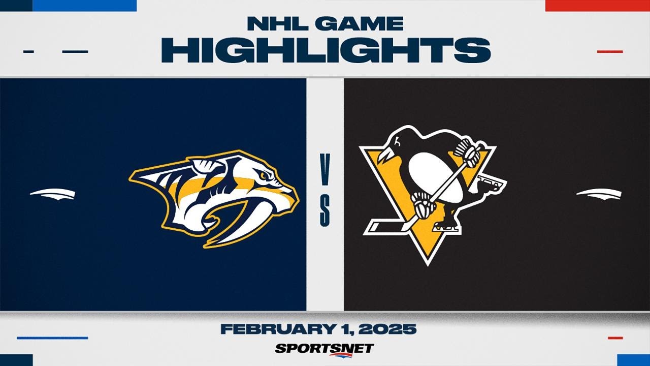 NHL Highlights | Predators vs. Penguins - February 1, 2025