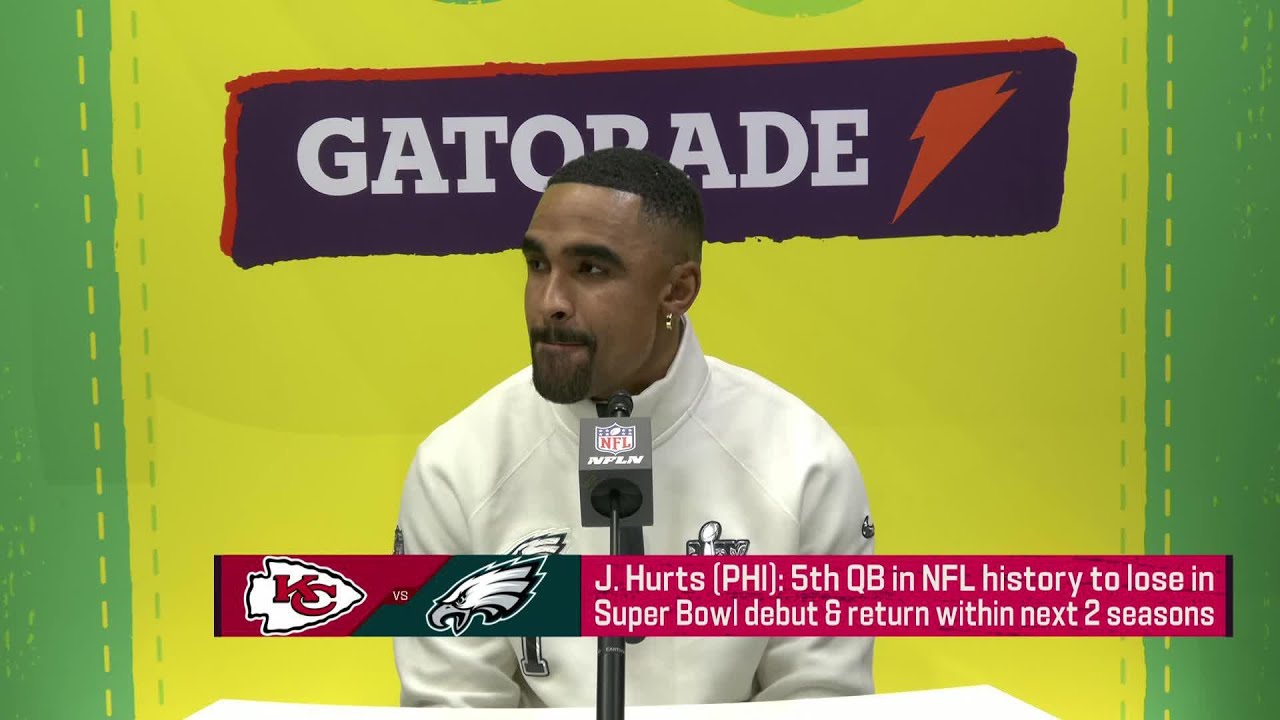 Jalen Hurts discusses his mentality during Super Bowl LIX Opening Night