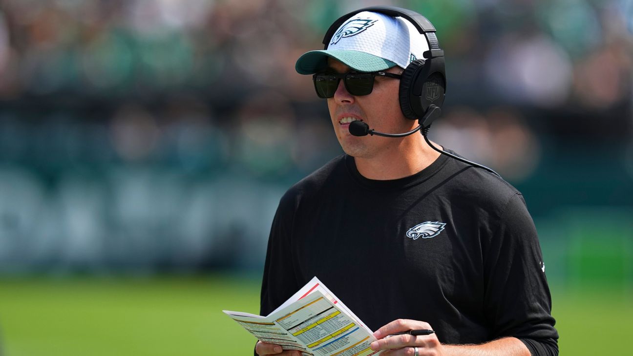 Eagles OC Kellen Moore sidesteps Saints talk, says focus on SB