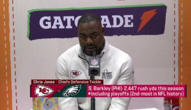 Chris Jones and Nick Bolton discuss the challenge of stopping Barkley | Super Bowl LIX Opening Night