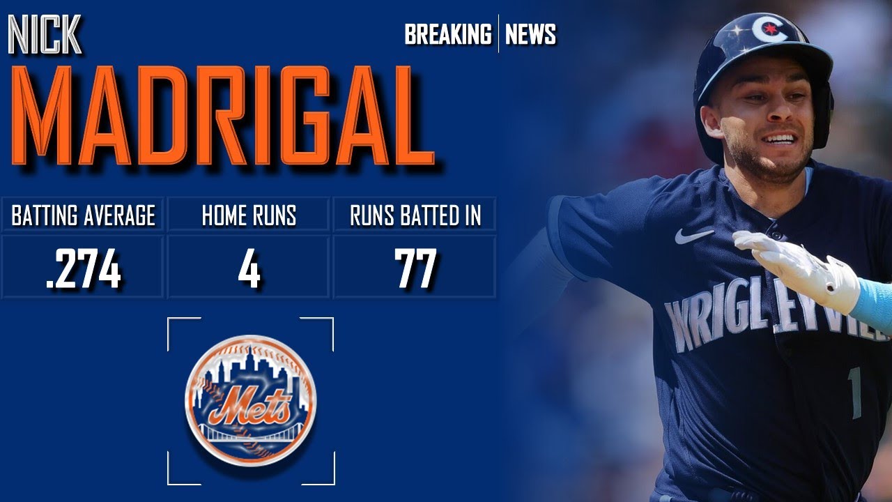 𝐁𝐑𝐄𝐀𝐊𝐈𝐍𝐆 𝐍𝐄𝐖𝐒: New York Mets Sign Infielder Nick Madrigal To One-Year Deal | 2024 MLB Offseason