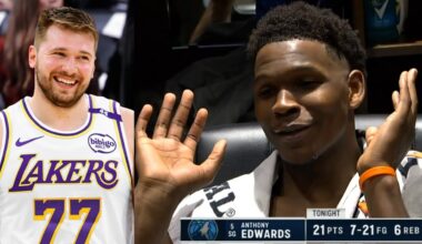 Anthony Edwards hilarious reaction to Luka Doncic trade to Lakers 😂