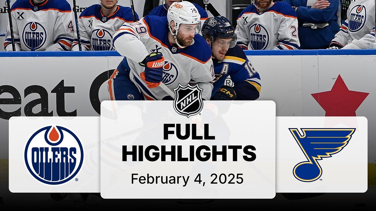 NHL Highlights | Oilers vs. Blues | February 04, 2025