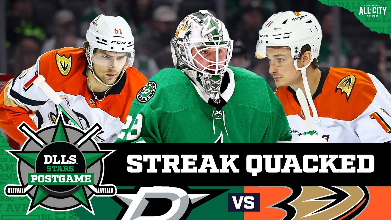 Gibson, Zegras Help Anaheim Ducks Halt Dallas Stars Winning Streak | DLLS STARS POSTGAME