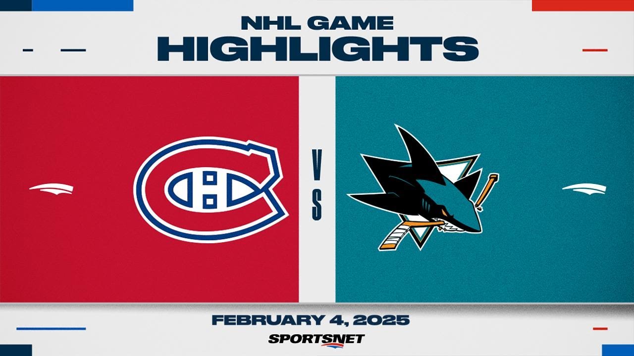 NHL Highlights | Canadiens vs. Sharks - February 4, 2025