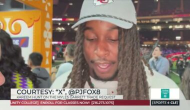 Kareem Hunt Comments on Myles Garrett's Trade Request From the Browns - Sports4CLE, 2/4/25