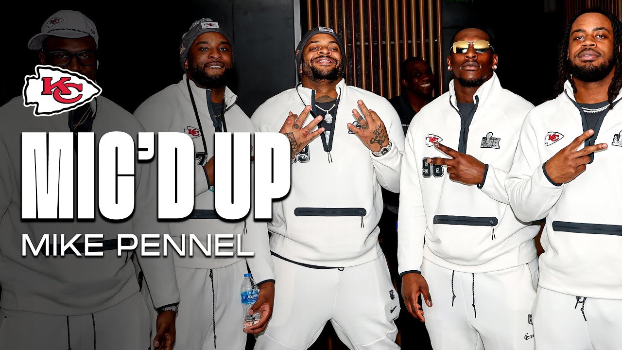 Chiefs Mike Pennel Was Mic'd Up at Super Bowl LIX Opening Night With His Teammates