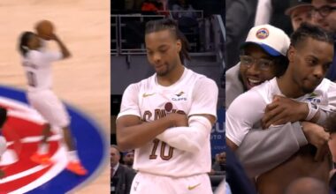 Darius Garland INSANE GAME WINNER BUZZER BEATER vs Pistons from the logo