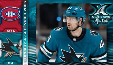 San Jose Sharks vs Montreal Canadiens - 2/4/2025 - Teal Town USA After Dark (Postgame)