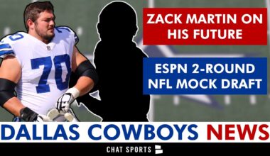 Cowboys News On Zack Martin Retirement Decision + ESPN 2-Round 2025 NFL Mock Draft For Dallas