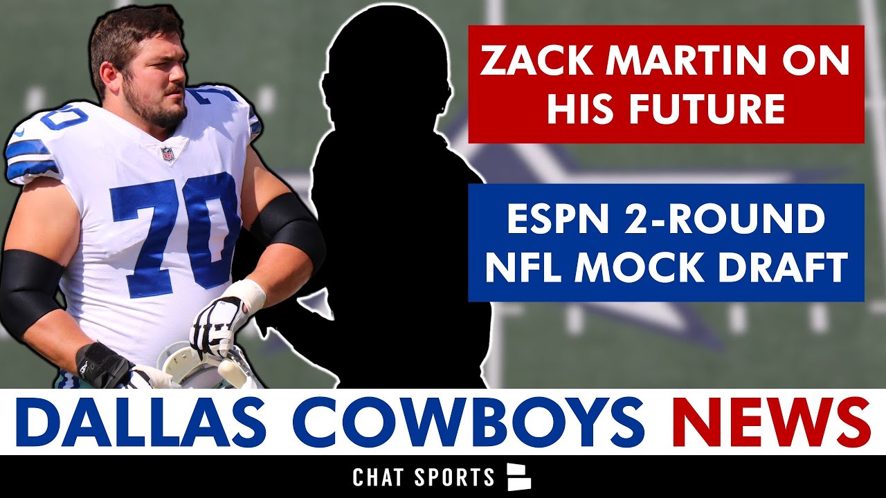 Cowboys News On Zack Martin Retirement Decision + ESPN 2-Round 2025 NFL Mock Draft For Dallas