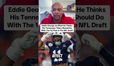 Eddie George on What The Titans Should Do With The 1st Pick? #nfldraft #titans #reaction