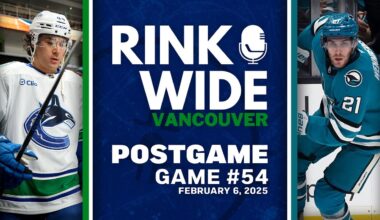 RINK WIDE POST-GAME: Vancouver Canucks at San Jose Sharks | Game 54 - Feb. 6, 2025