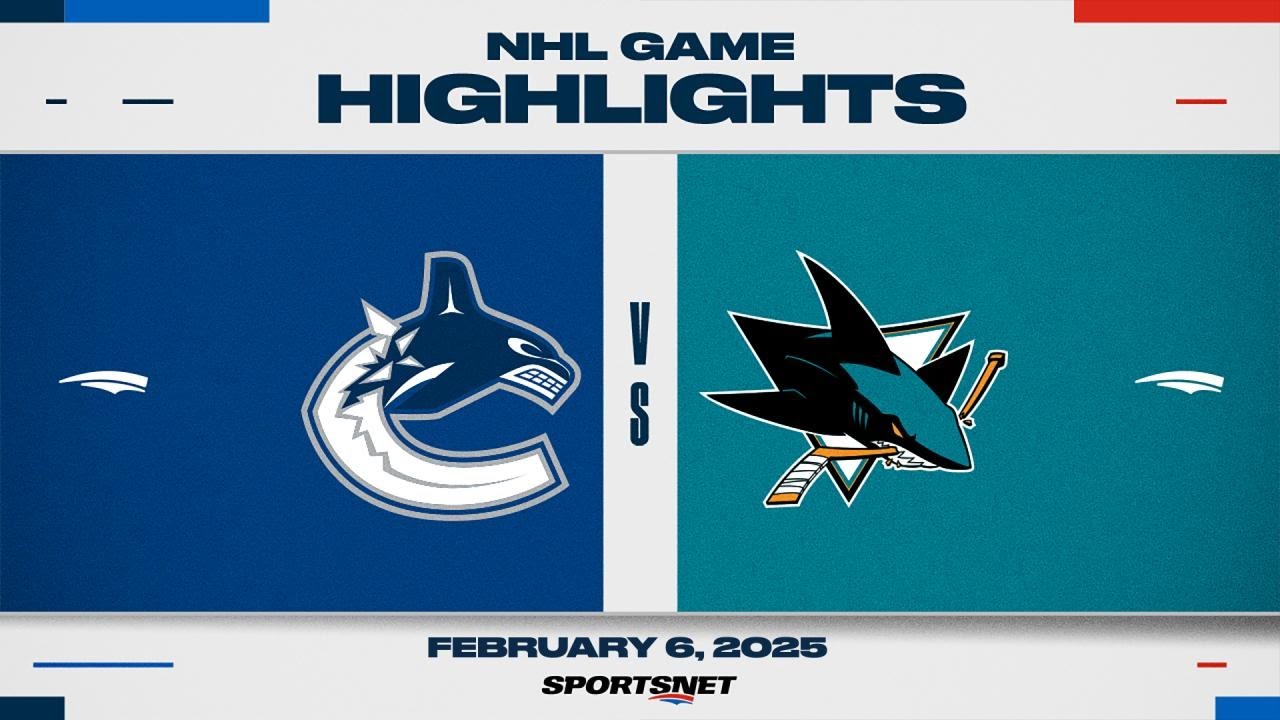 NHL Highlights | Canucks vs. Sharks - February 6, 2025