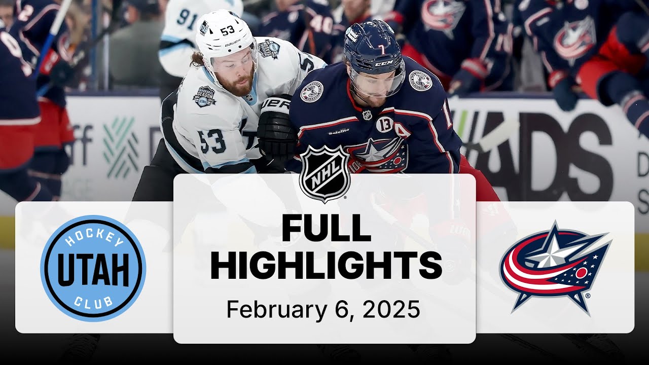 NHL Highlights | Utah Hockey Club vs. Blue Jackets | February 06, 2025