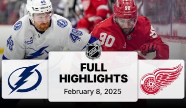 NHL Highlights | Lightning vs. Red Wings | February 08, 2025