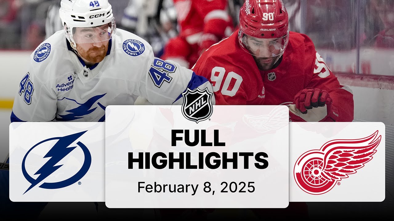 NHL Highlights | Lightning vs. Red Wings | February 08, 2025