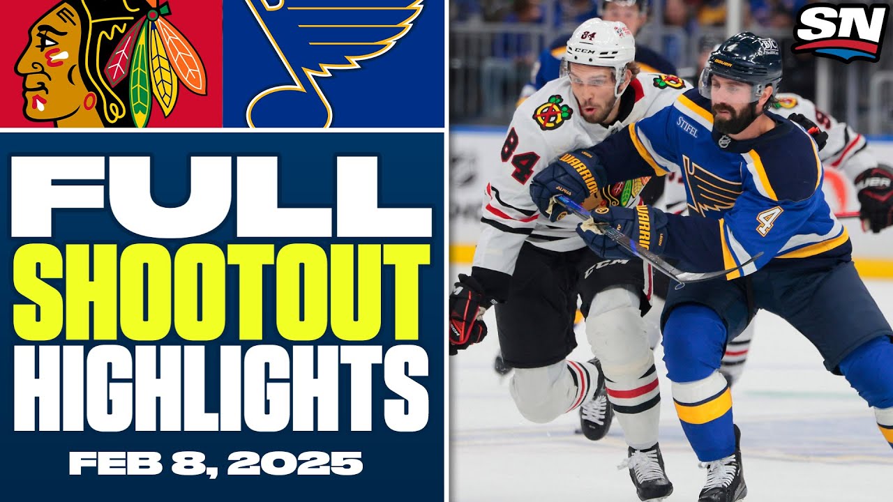 Chicago Blackhawks at St. Louis Blues | FULL Shootout Highlights - February 8, 2025