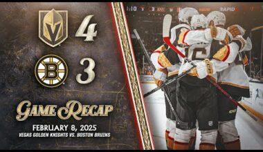 HIGHLIGHTS | Vegas Golden Knights 4, Boston Bruins 3 | Feb. 8, 2025