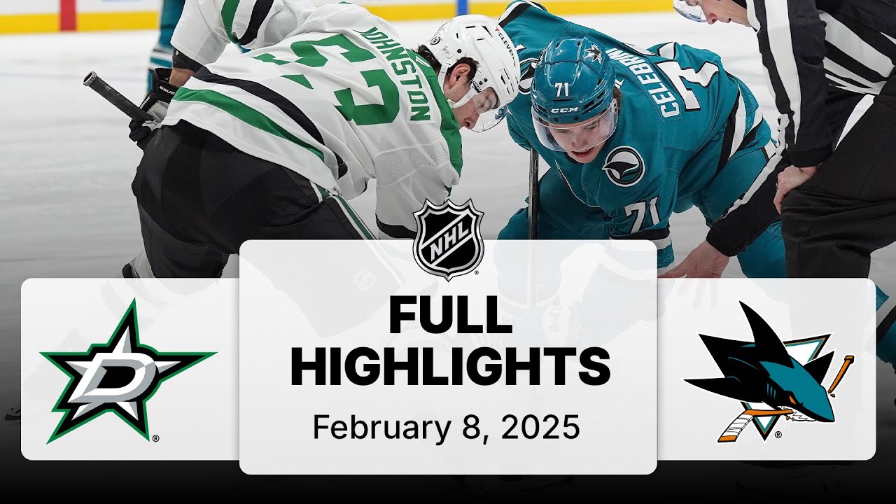 NHL Highlights | Stars vs. Sharks | February 08, 2025