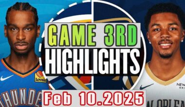 Oklahoma City Thunder Vs New Orleans Pelicans Game 3rd Highlights Feb 10,2025 NBA Season 2024-25