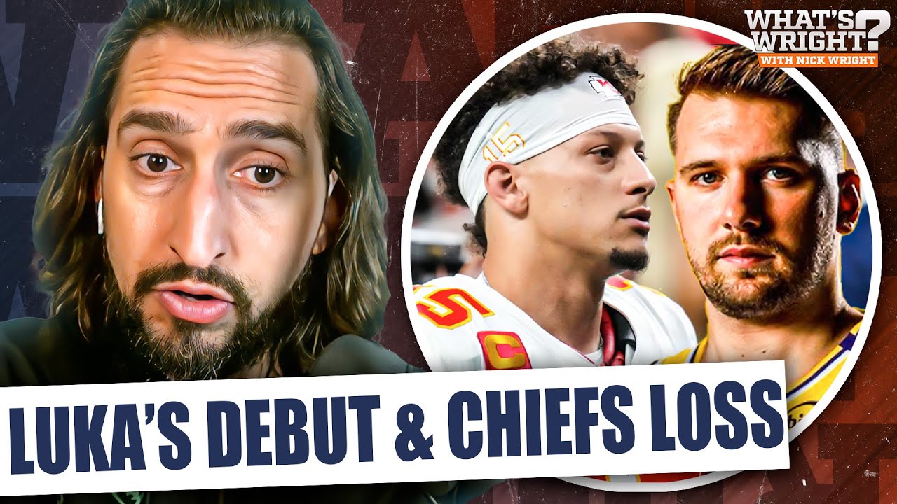 Nick Wright on Luka's Lakers debut, Chiefs Super Bowl loss to Eagles | What's Wright?