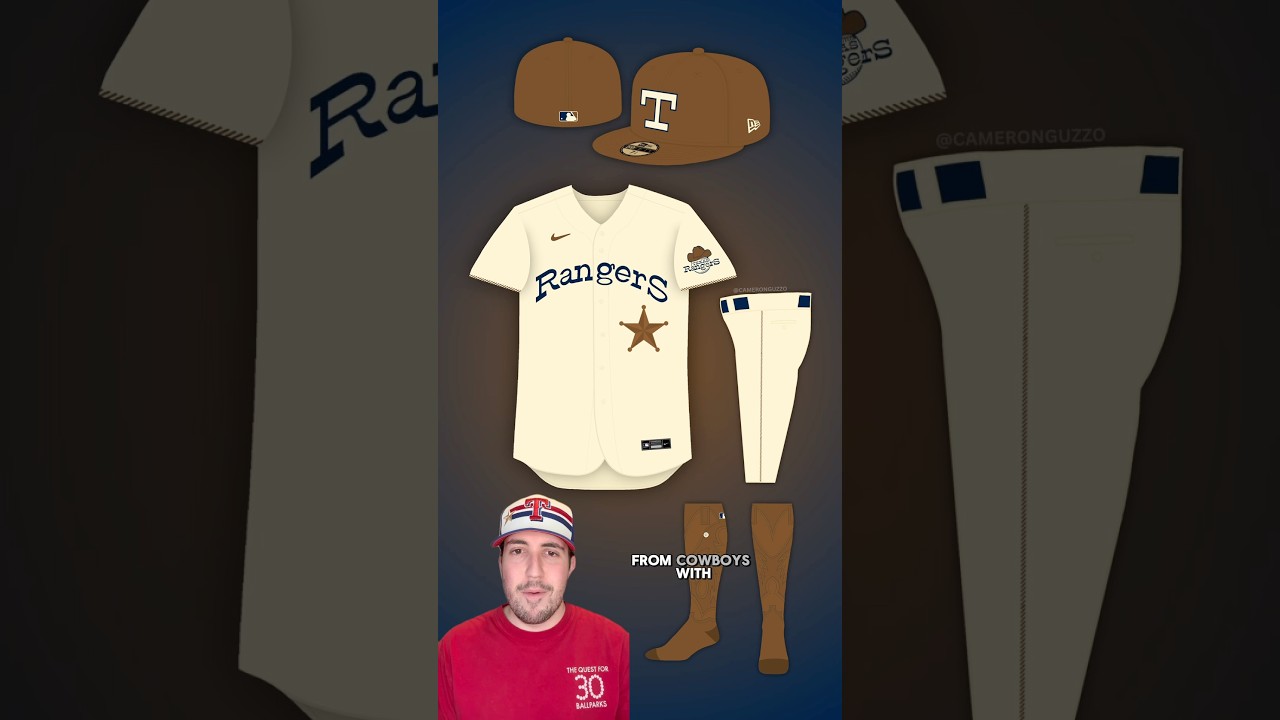 I designed new logos and uniforms for the Texas Rangers #mlb #baseball
