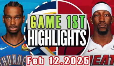 Oklahoma City Thunder Vs Miami Heat Game 1st Highlights Feb 12,2025 NBA Season 2024-25