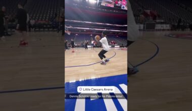 Dennis Schröder Warming Up For The  #Pistons! #detroitbasketball #detroitpistons #detroit #nba