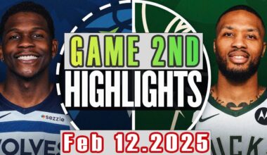 Minnesota Timberwolves Vs Milwaukee Bucks Game 2nd Highlights Feb 12,2025 NBA Season 2024-25