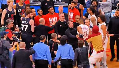 Toronto Raptors' CHARGE at Tristan Thompson for breaking last second unwritten rule 💀