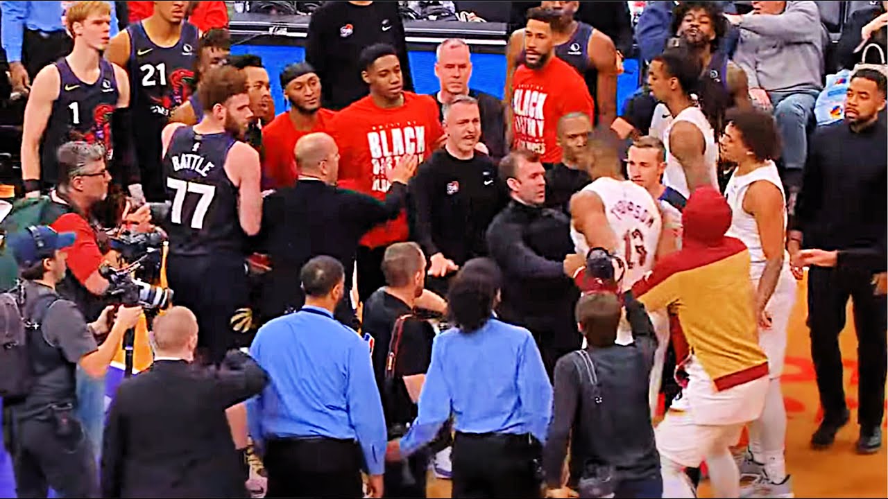 Toronto Raptors' CHARGE at Tristan Thompson for breaking last second unwritten rule 💀