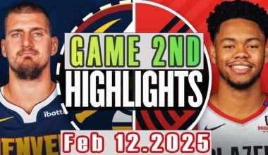 Denver Nuggets Vs Portland Trail Blazers Game 2nd Highlights Feb 12,2025 NBA Season 2024-25