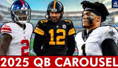 2025 NFL QB Carousel PREDICTIONS: Aaron Rodgers, Justin Fields, Sam Darnold, Shedeur Sanders & MORE!