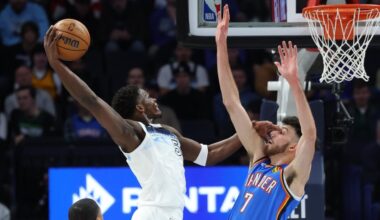 Anthony Edwards dunks all over Chet Holmgren as Timberwolves beat Thunder
