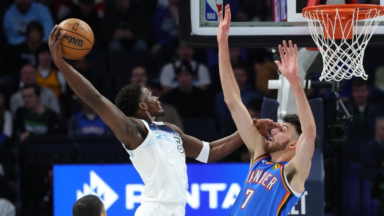 Anthony Edwards dunks all over Chet Holmgren as Timberwolves beat Thunder