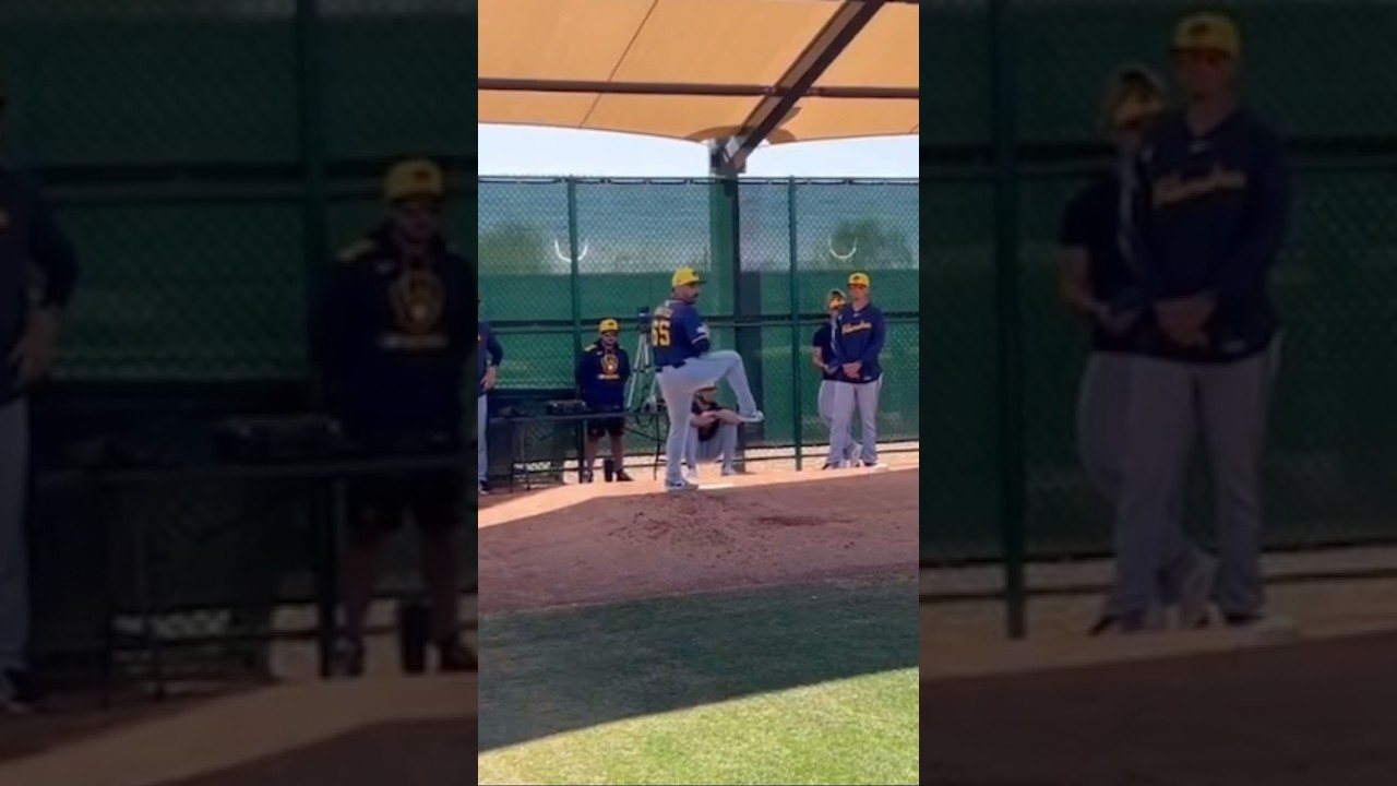 Nasty Nestor 👀🌵 #milwaukee #brewers #mlb #baseball #springtraining #nestorcortes #brewcrew